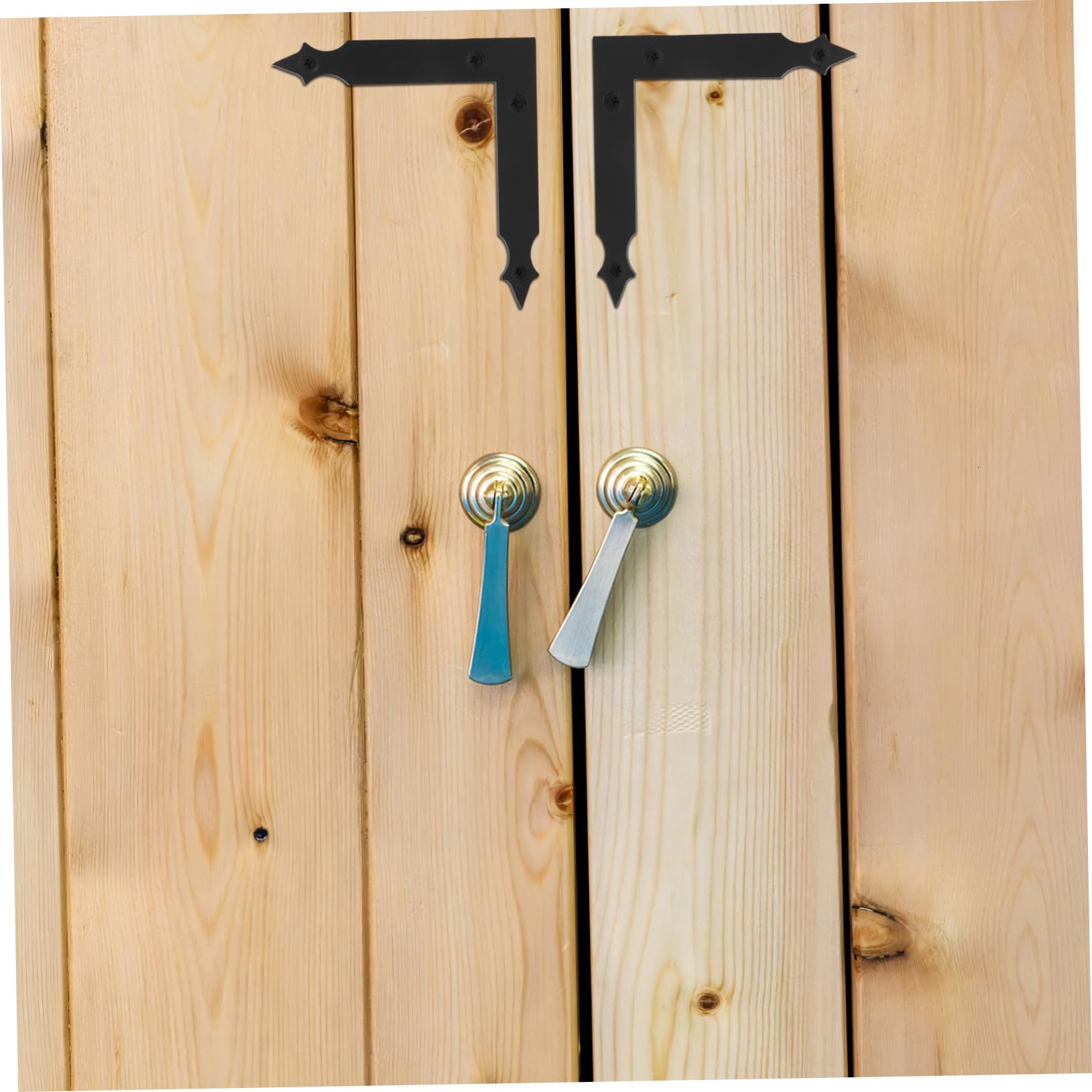SOLUSTRE Staffa Angolare in Acciaio al Carbonio Nero Stile Rustico Fattoria 4 Pezzi per Porte da Garage e Cancelli da Giardino con Vite per Uso Sicuro e Versatile