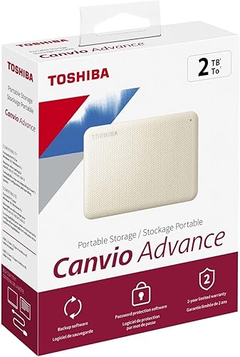 Miniatura 11 de Toshiba Canvio Advance HDTCA20XW3AA - Disco duro externo portátil de 2 TB USB 3.0, color blanco