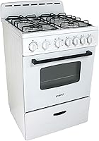 Vista 3 de Avanti GR2414CW GR24 - Horno compacto de gas de 24 pulgadas, color blanco