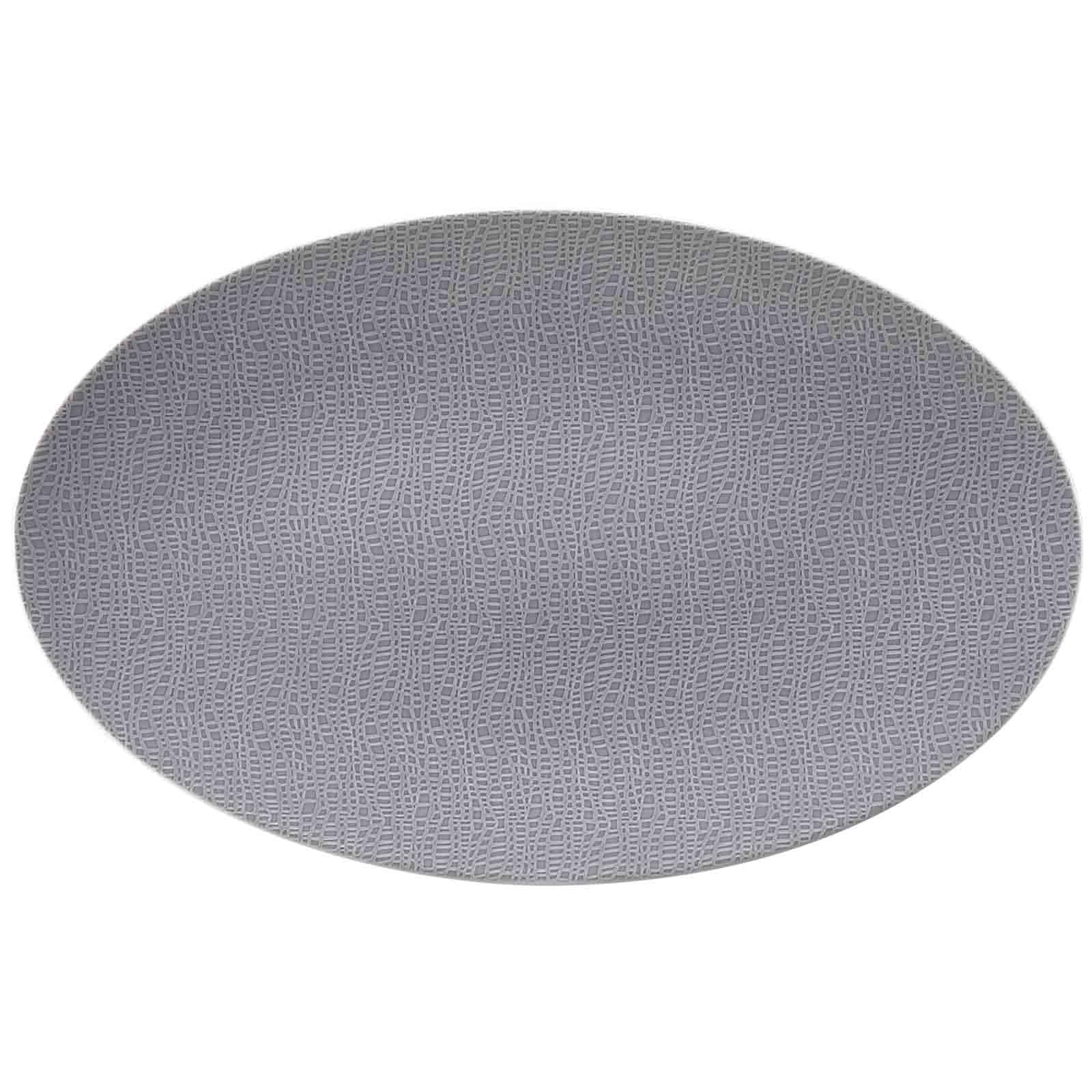 Seltmann Weiden 001.743895 Servierplatte oval, 40.3 x 25.8 x 2.5 cm, Grau