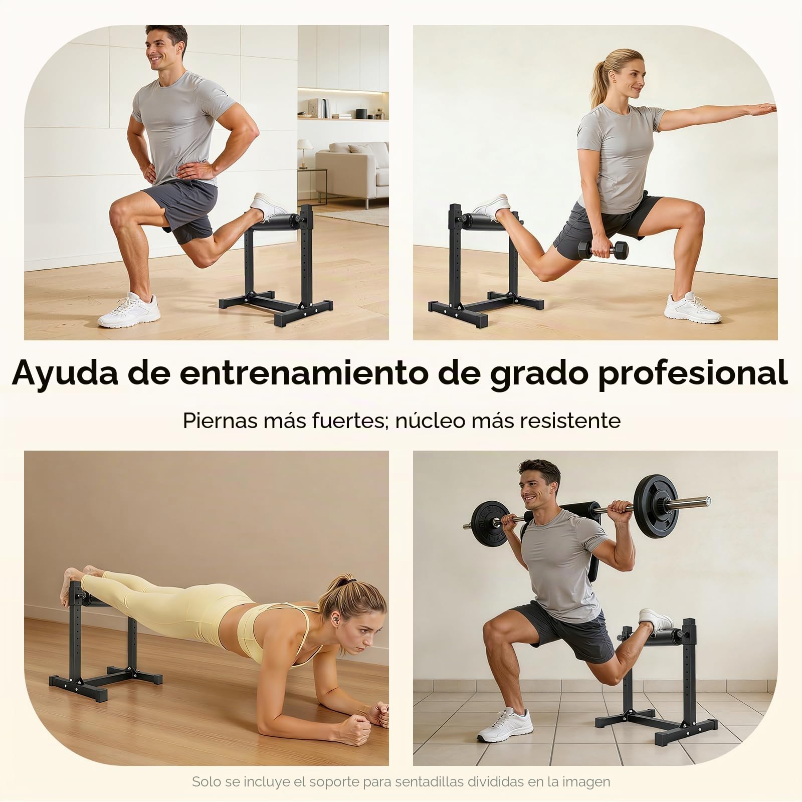 Soporte para sentadillas Bulgarian Split Squat Bracket con 9 alturas ajustables para sentadillas profundas, sentadillas y levantamiento de pesas