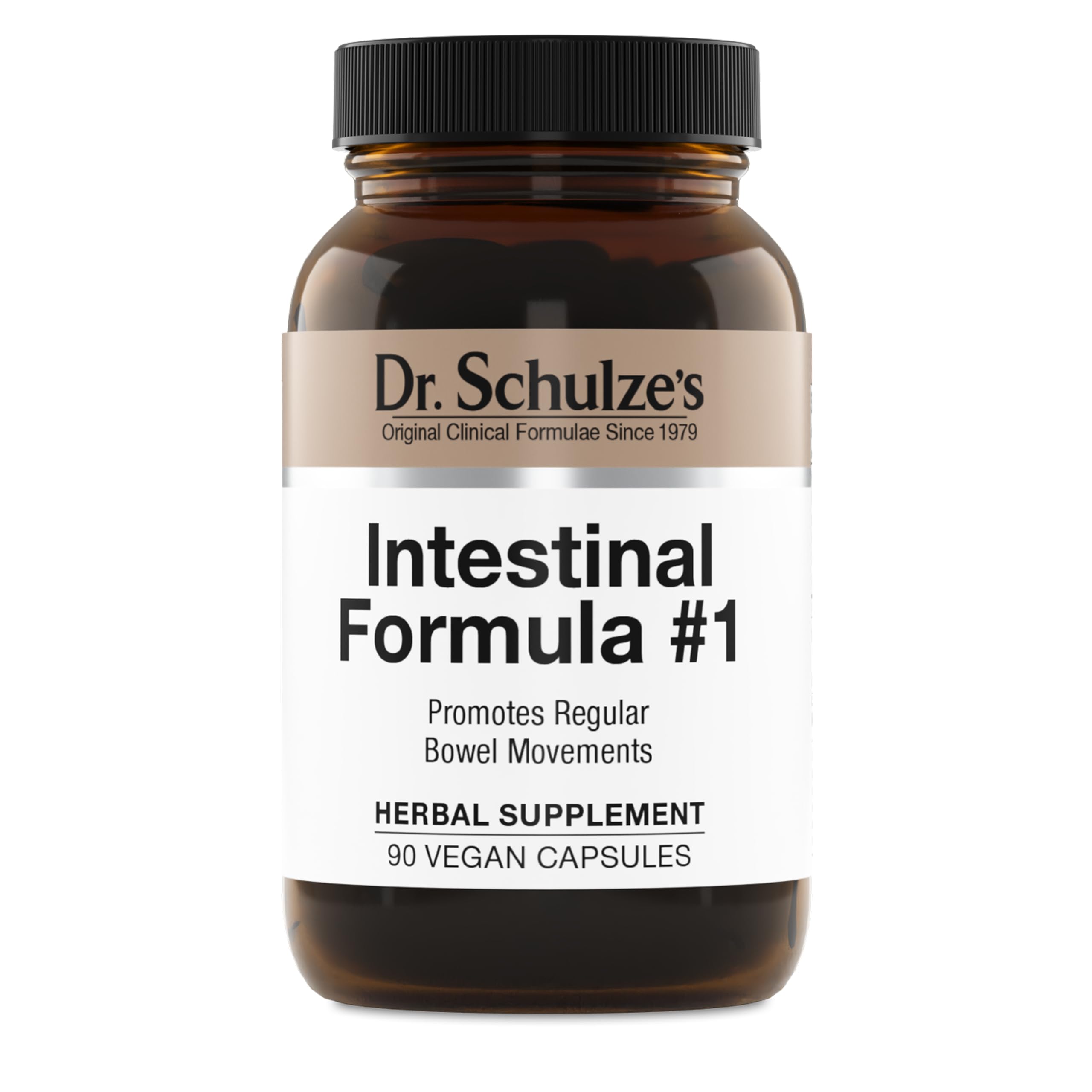 Dr. Schulze's Intestinal Formula #1 - Bowel Movement Supplement for Colon Health Support - Bloating & Constipation Aid - Intestinal Cleanse - All-Natural - Plant-Based - Vegan - 90 Count
