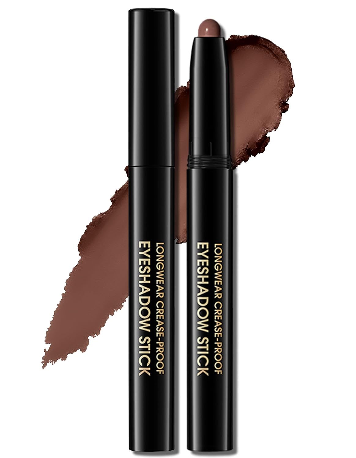 Erinde Waterproof Eyeshadow Stick, Cream Eye Shadow Stick, Long-Lasting, Crease-Proof, Cream to Powder Buildable & Blendable Eye Shadow Pencils Crayon, Vegan & Cruelty-Free, 02#