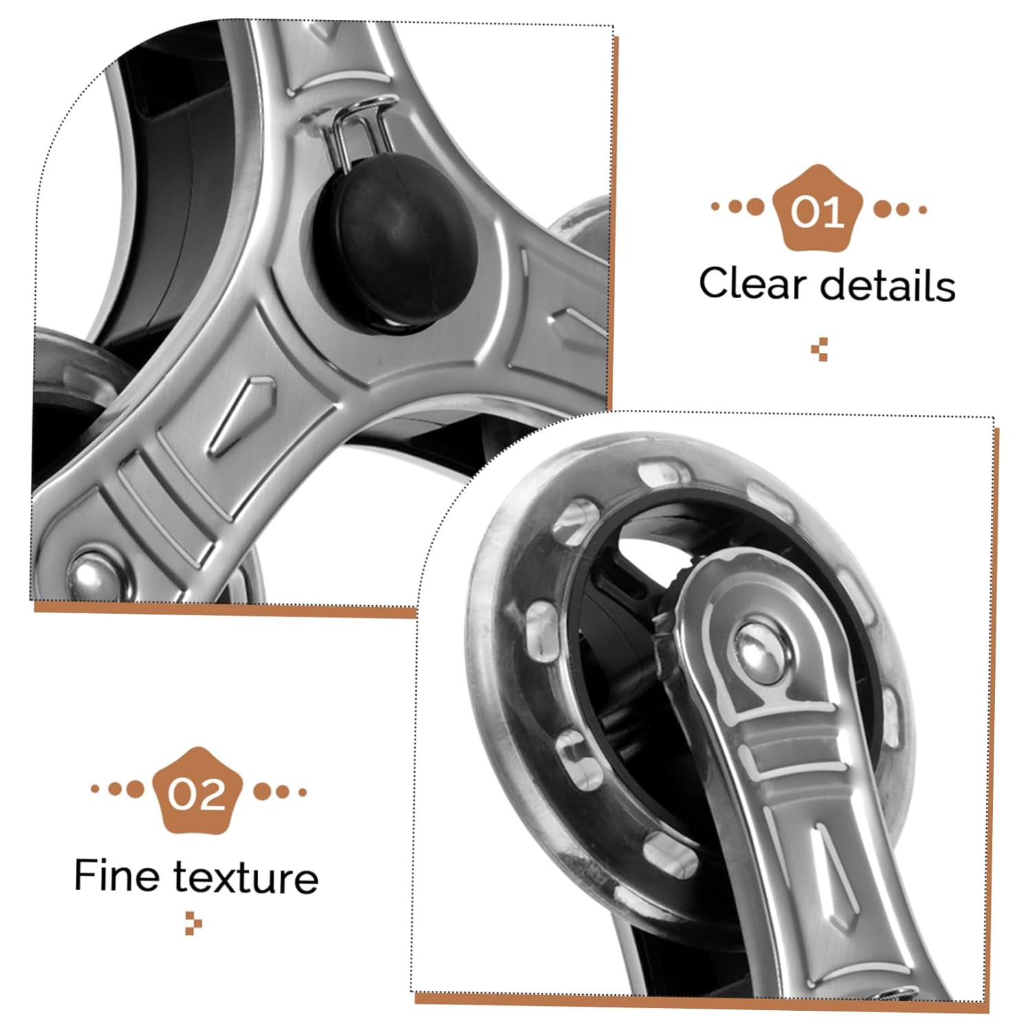 Stainless Steel Triangle Casters for Trolley Wheels Heavy Duty Hand Truck Replacement Wheels Stable Design for Smooth Transport for Shopping Carts and Luggage Carts