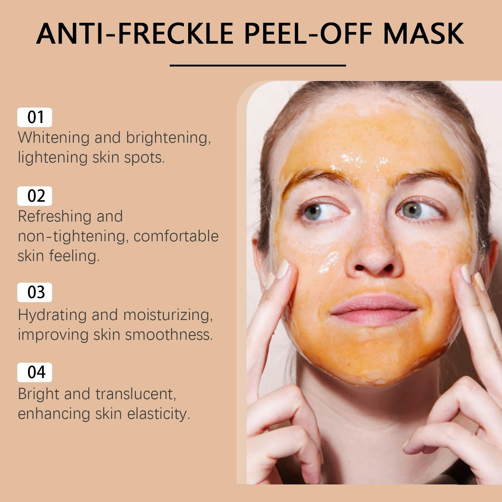 Peel-Off-Gesichtsmaske Gegen Pickel, Porenverfeinernd & Ölregulierend, Feuchtigkeitsspendend ohne Reinigungswaschgang, Anti-Aging- Und Anti-Falten-Maske, Peeling & Aufhellend (8pcs)