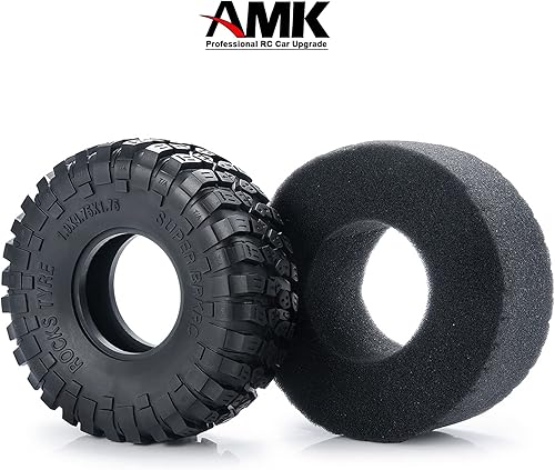 Miniatura 3 de Neumáticos de goma de 1.9 pulgadas con inserciones de espuma de 2.047 x 4.724 in para 110 RC Crawler Car A-xial Wraith 90018 90048 RR10 SCX10 D90