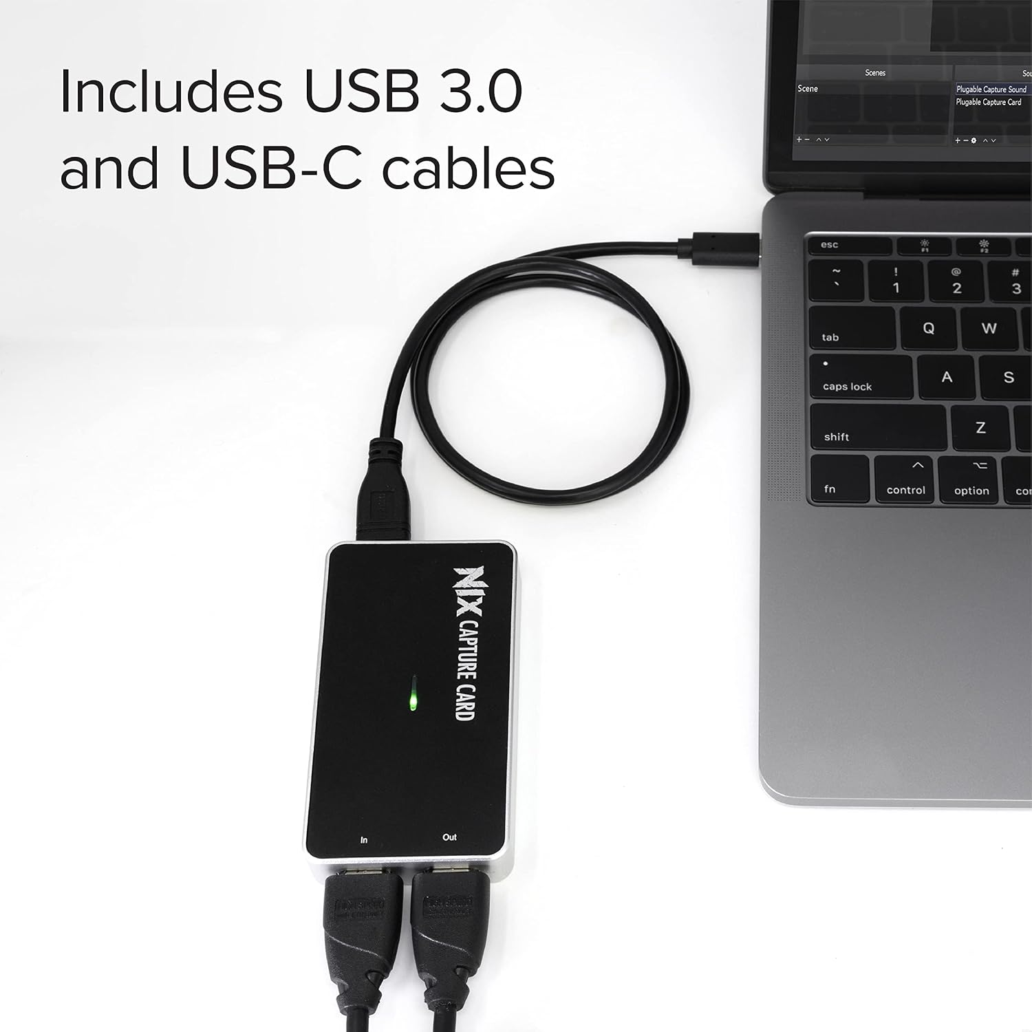 Plugable HDMI Video Capture Card, USB 3.0 or USB C, Record, Stream and Go Live with DSLR, 1080P 60FPS with HDMI Pass Through - Compatible with Windows, Mac OS, Linux, OBS Streaming