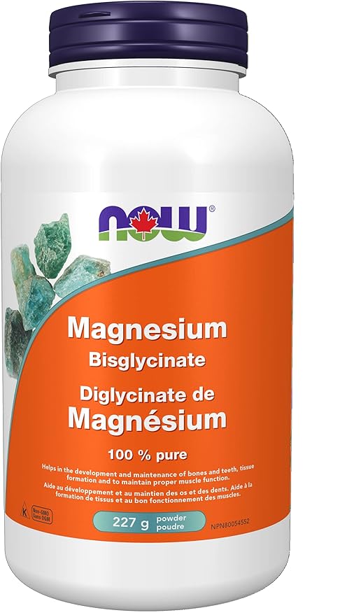 Now Foods Magnesium Bisglycinate Powder 227g Amazon.ca Health