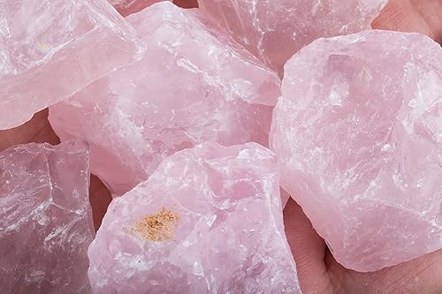 Miniatura 3 de ZenQ Cuarzo rosa áspero a granel, cristales grandes de 2,5 a 2.0in para vidrio, envoltura de alambre, cabbing, curación de cristal Wicca y Reiki