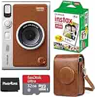 instax mini Evo brown 新品 mini専用フィルム20枚付き Amazon.com : FUJIFILM INSTAX Mini EVO Hybrid Instant Camera