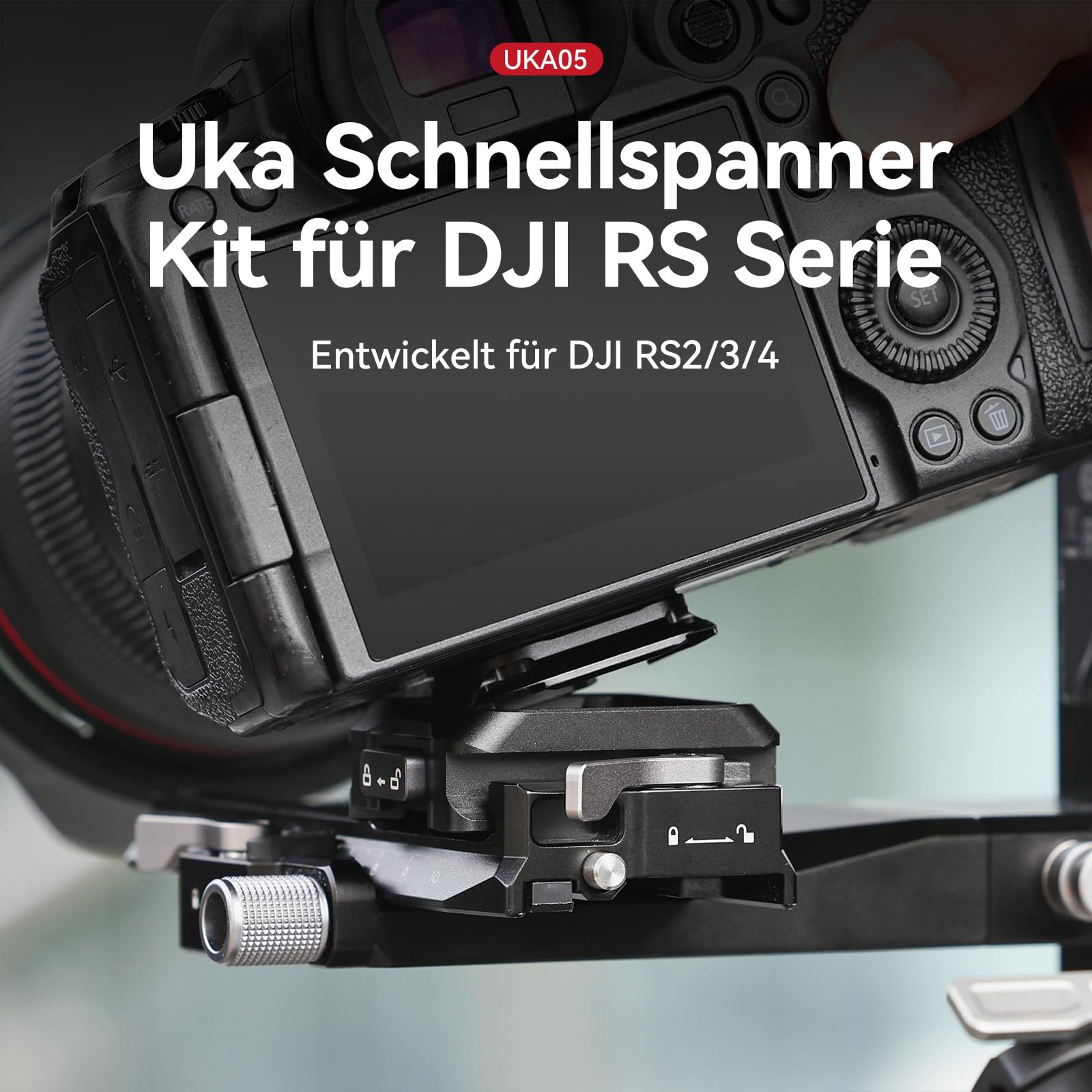 ULANZI UKA05 Quick Release Plate for Camera Photo Tripod with 1/4 inch for DJI RS2/3/4 stabilisatoren and Clamp for Tripod/Stablizer/Gimbal/Slider, Maximum Load 20KG