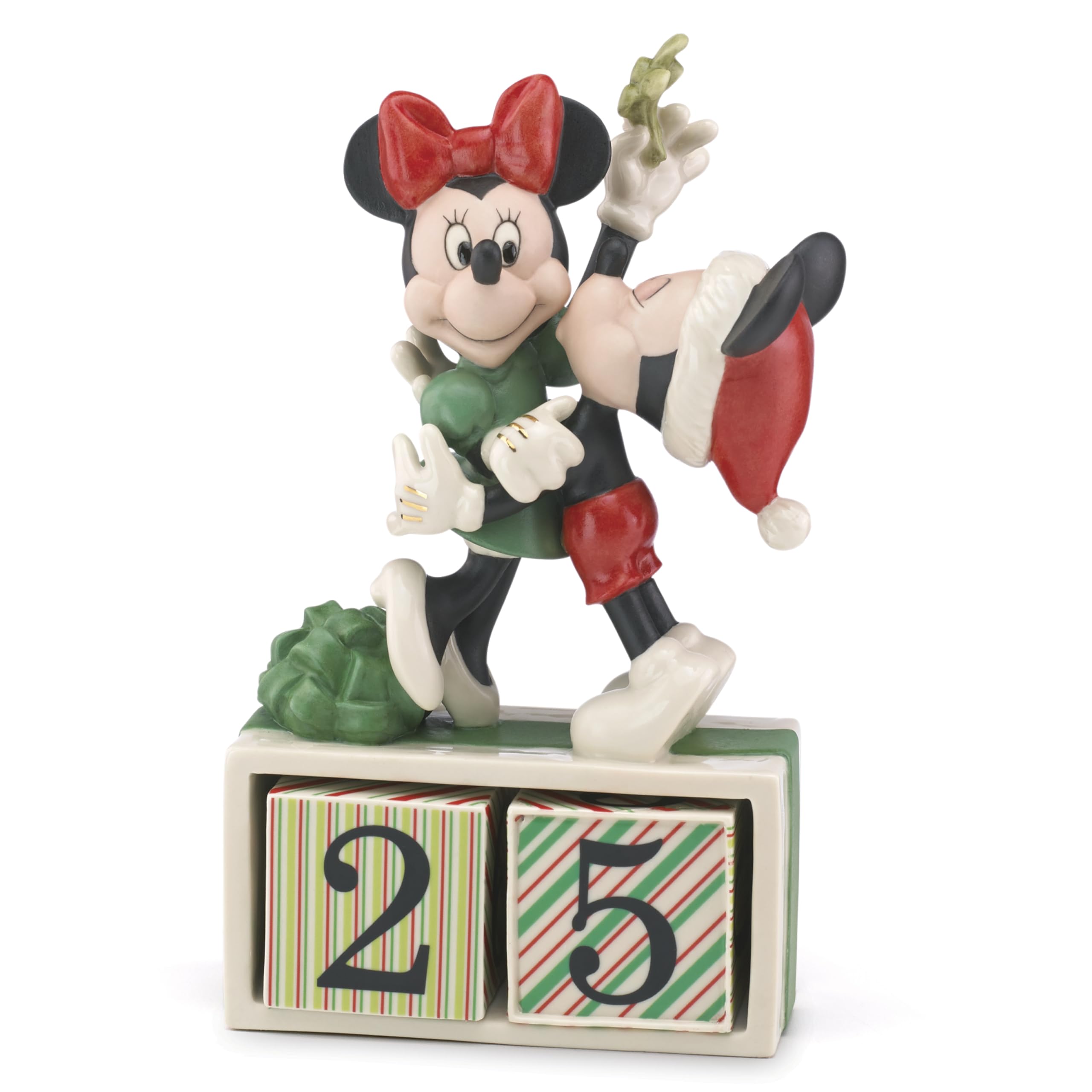 Lenox 859019 Disneys Mickey & Minnie Countdown Figurine by, Christmas Decorations, Indoor Decor