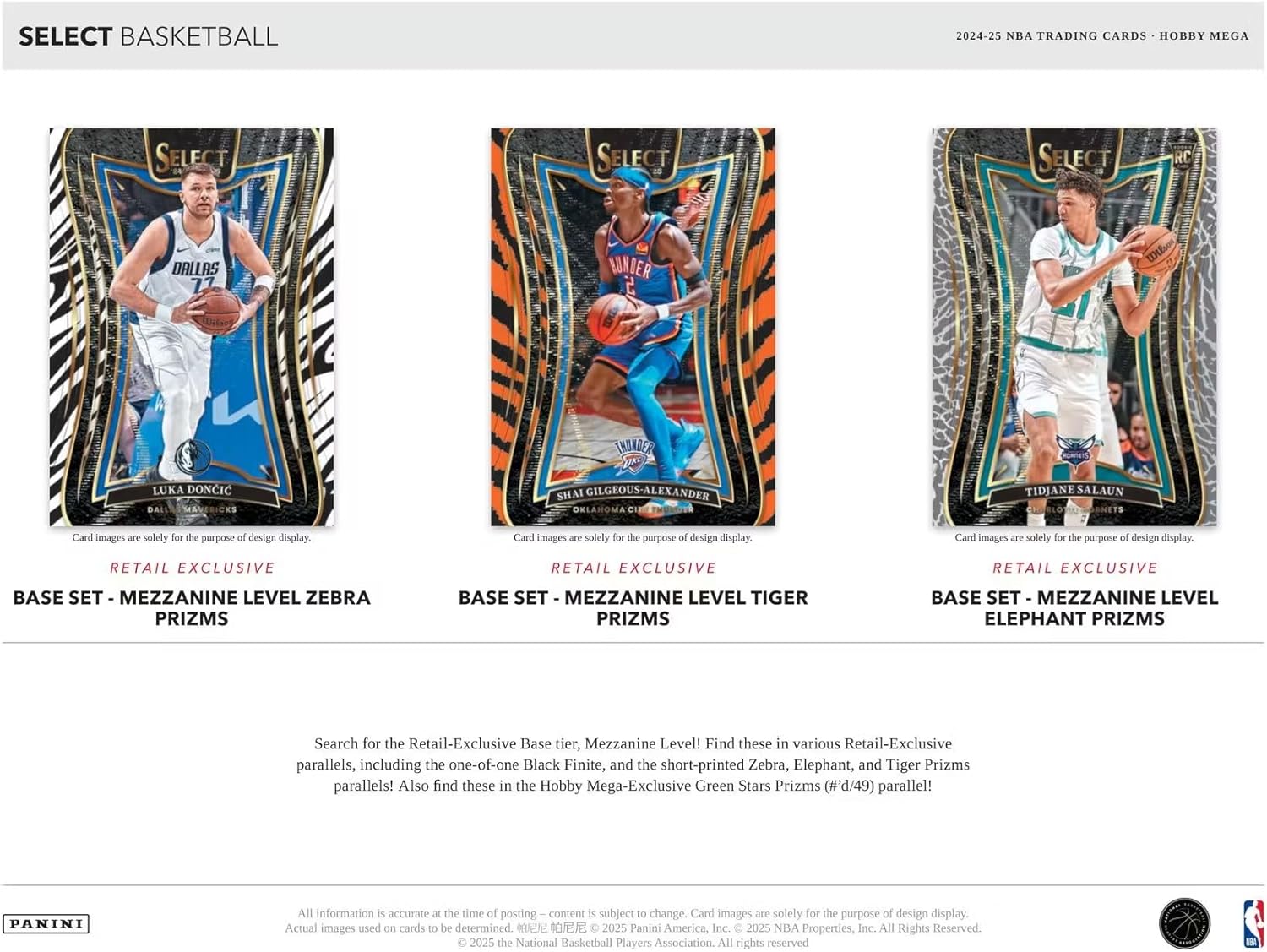 2024-25 Panini Select Basketball Hobby Exclusive Mega Box HOFBC by Panini
