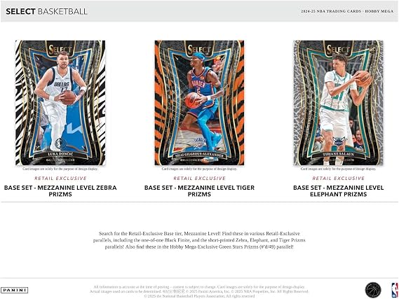 Panini 2024-25 Select Basketball Hobby Mega Trading Card Box (Green & Blue Stars Prizm)