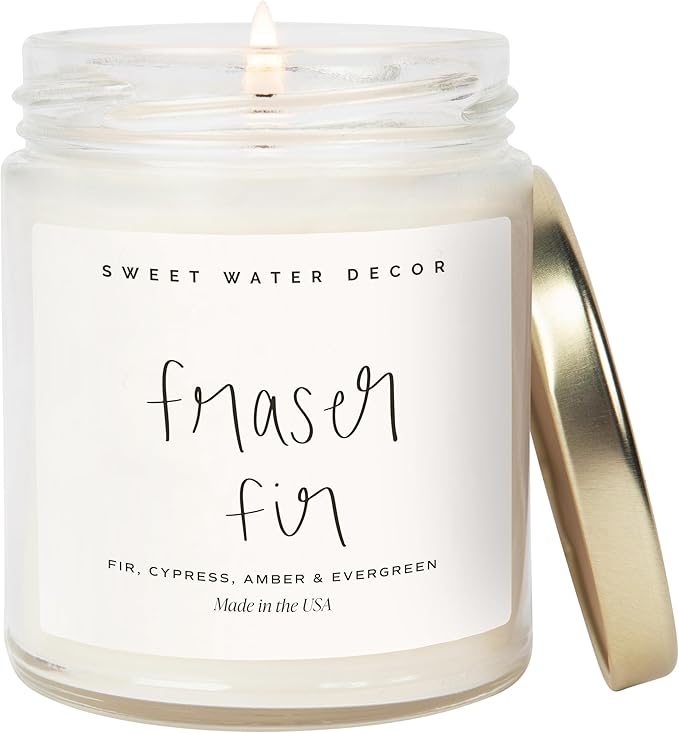 Fraser fir scented soy candle, 9oz