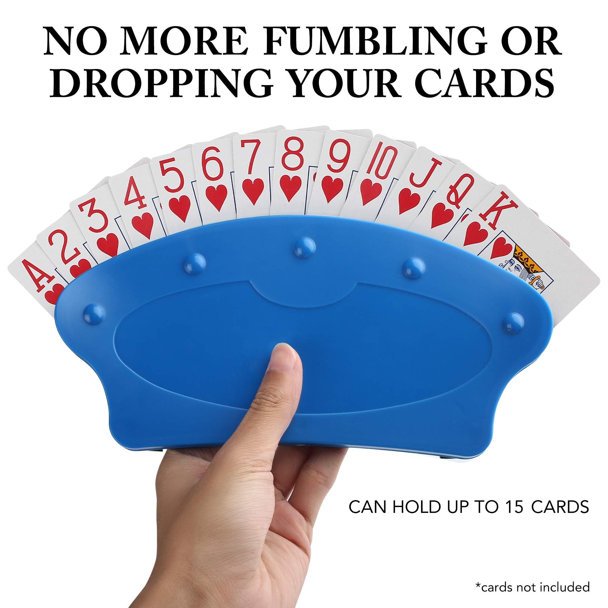 LotFancy Supporto Carte da Gioco Plastica Porta Carta per Bambini Adulti Anziani Disabili
