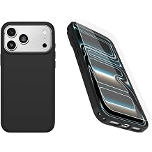 OtterBox iPhone 17 Pro Max ONLY Bundle Symmetry Series+ Case & Screen Protector - Black - Snap to MagSafe - Ultra Smooth - Raised Edge Protects Camera and Screen - Non-Retail Packaging
