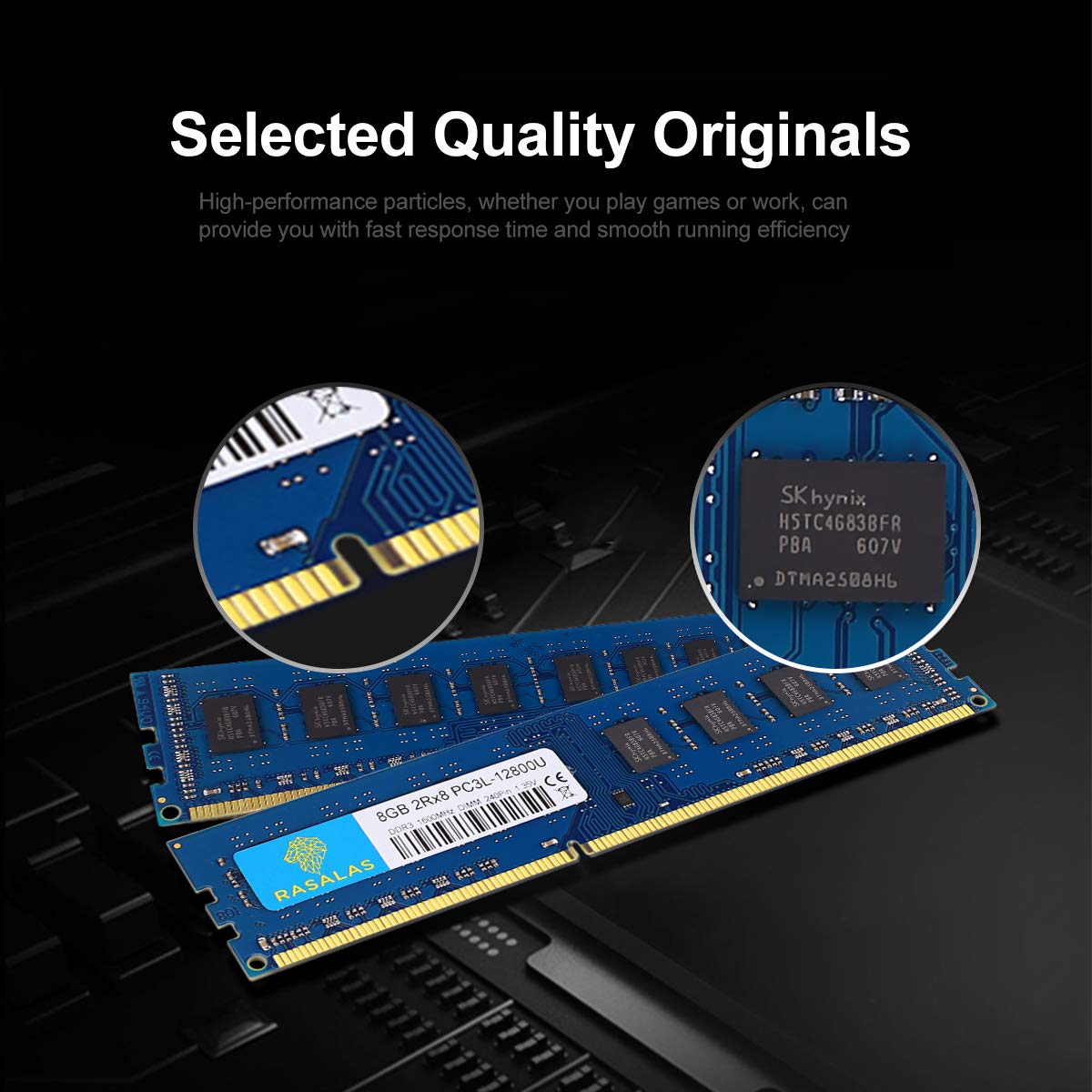 Rasalas 16GB Kit (2x8GB) DDR3L-1600 MHz PC3L-12800 UDIMM 2Rx8 1.35