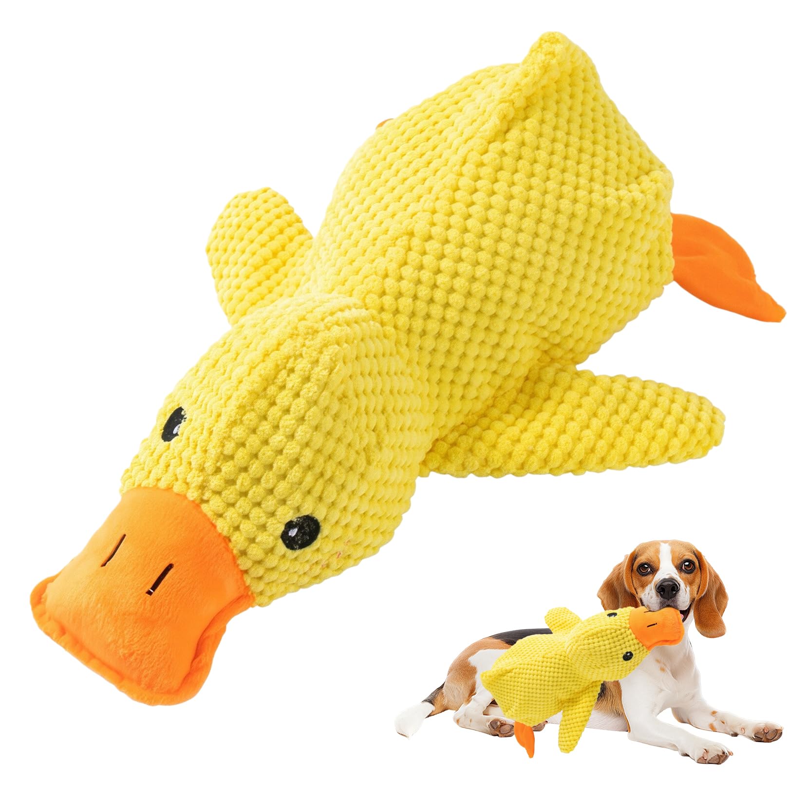 VilaGi Squeaky Dog Toy,Plush Duck Dog Toy Crinkle Soft Puppy Chew Toy
