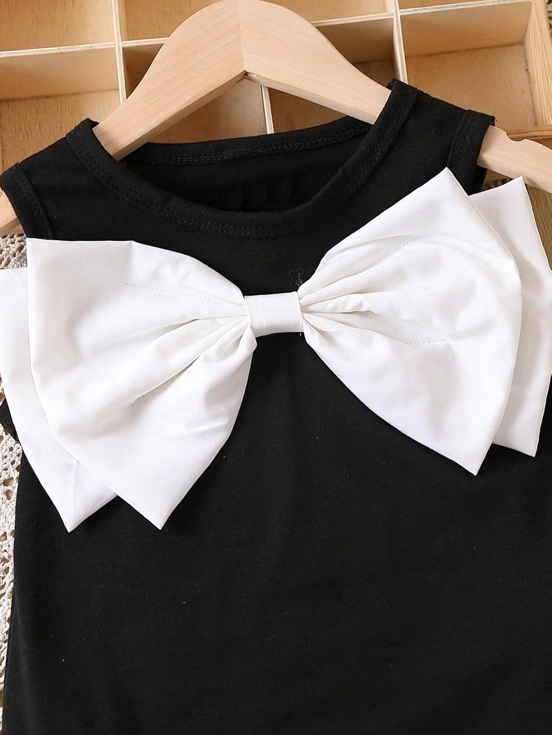 GORGLITTER Girl's Dresses Bow Front Sleeveless Sundress Round Neck Tank Short A Line Toddler Dress - Image 3