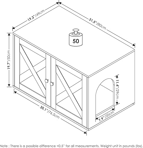 Vista 69 de Furinno Peli Caja de arena pequeña, nogal Columbia Nuez Columbia