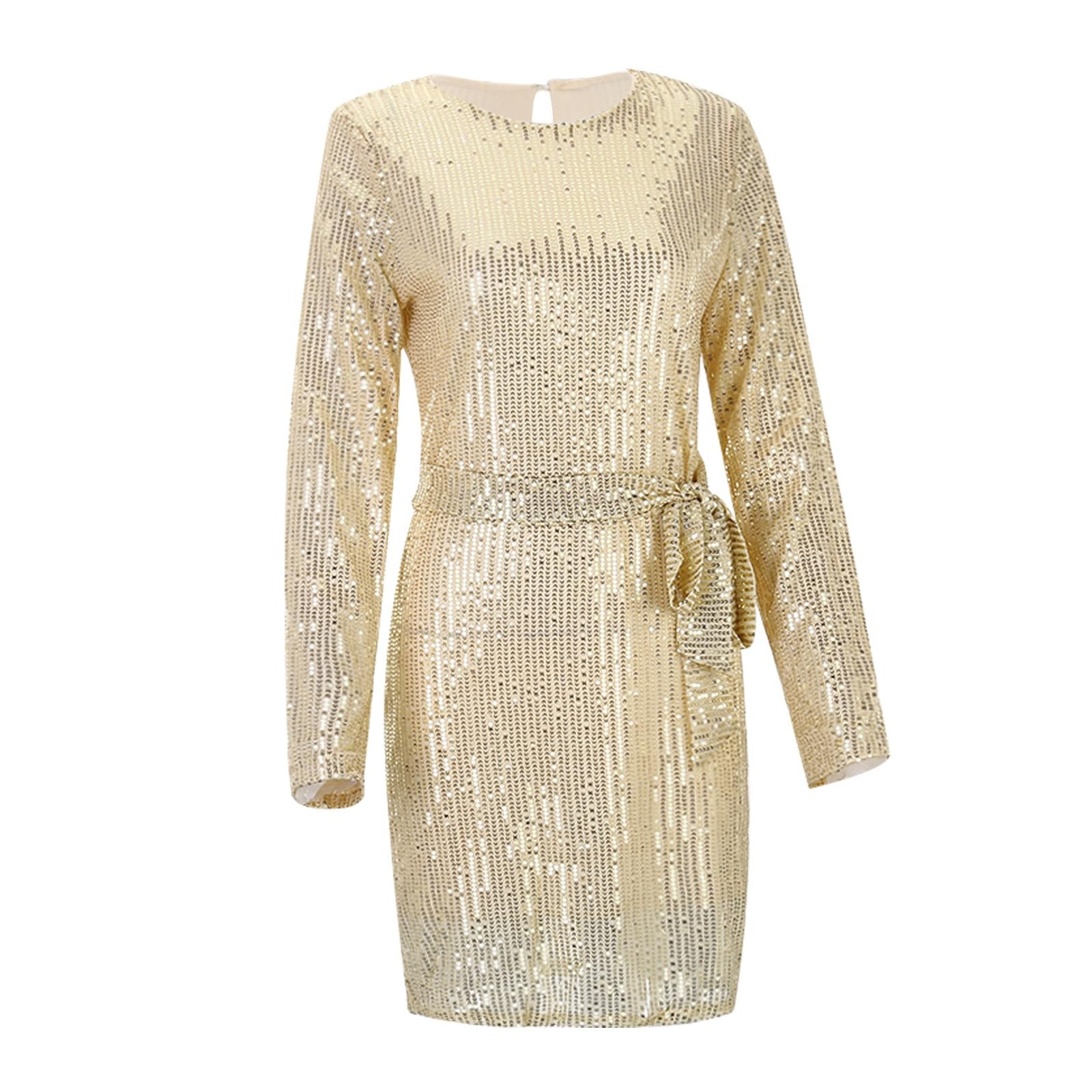 Chemisier élégant à paillettes pour femme - En velours - Manches longues - Col en V - Col rond - Coupe ample - Tunique festive - Pour Noël, Nouvel An, clubwear