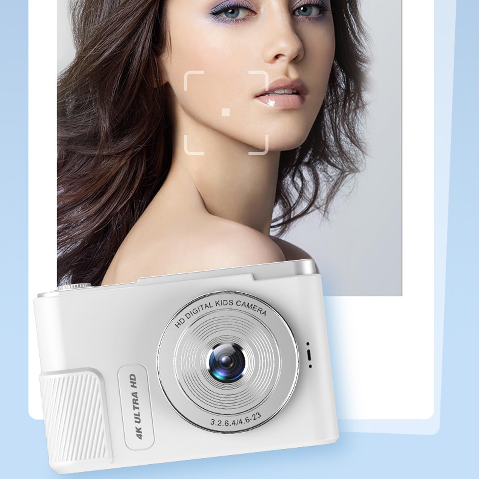 4K-Digitalkamera, 48-MP-Vlogging-Kamera, 64-GB-Speicherkartenunterstützung, Tragbare Kompaktkamera für Fotografie, Point-and-Shoot-Digitalkameras für Reisen, 16-facher Zoom