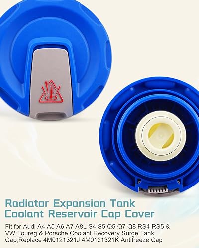 Miniatura 2 de JUWEVAZU Tapa anticongelante para depósito de refrigerante, tanque de expansión de radiador, apto para Audi A4 A5 A6 A7 A8L apto para Audi Q5 Q7 Q8