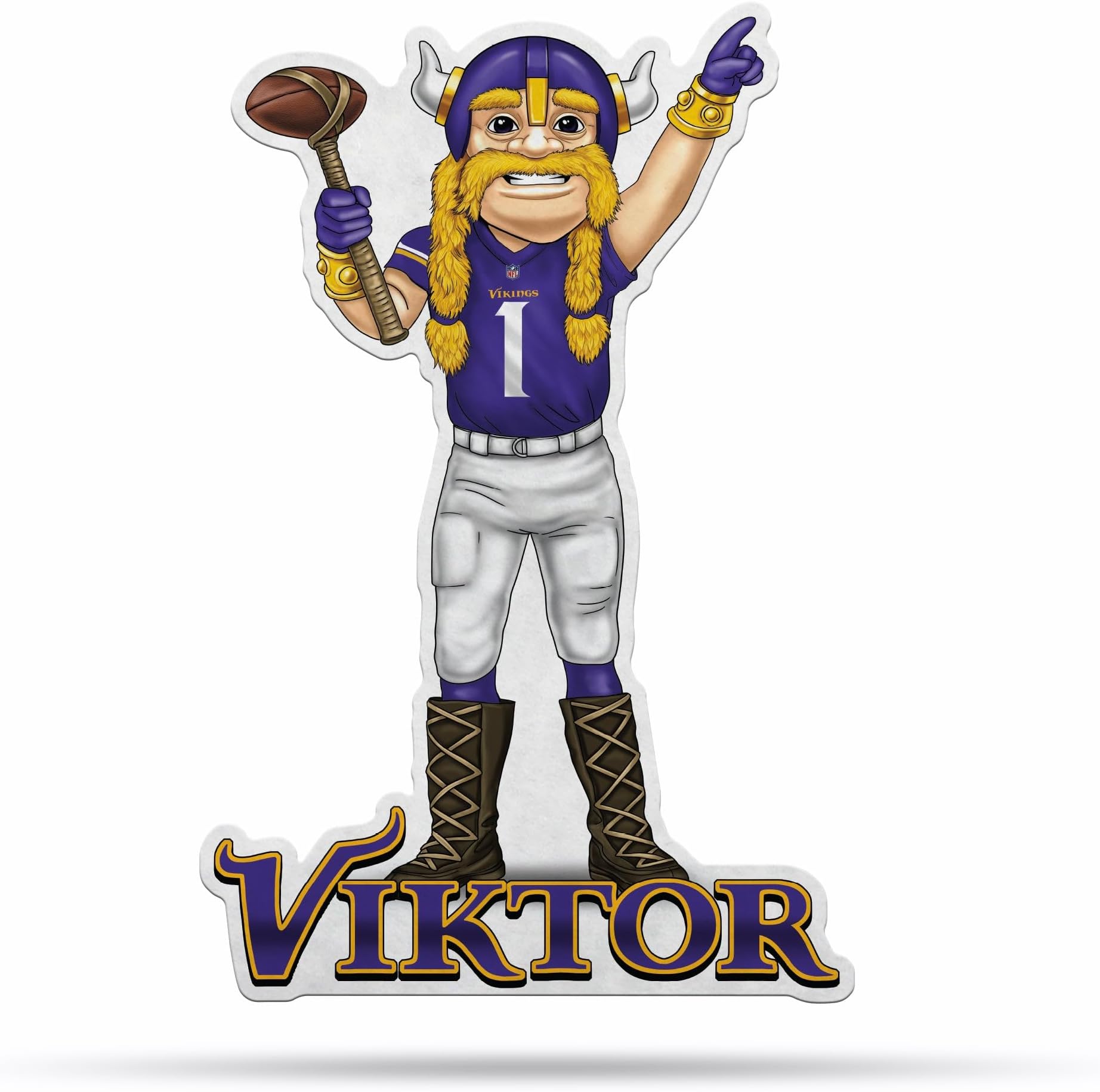 Rico Industries NFL Football Mascot Shape Cut Pennant - Home and Living Room Décor - Soft Felt EZ to Hang
