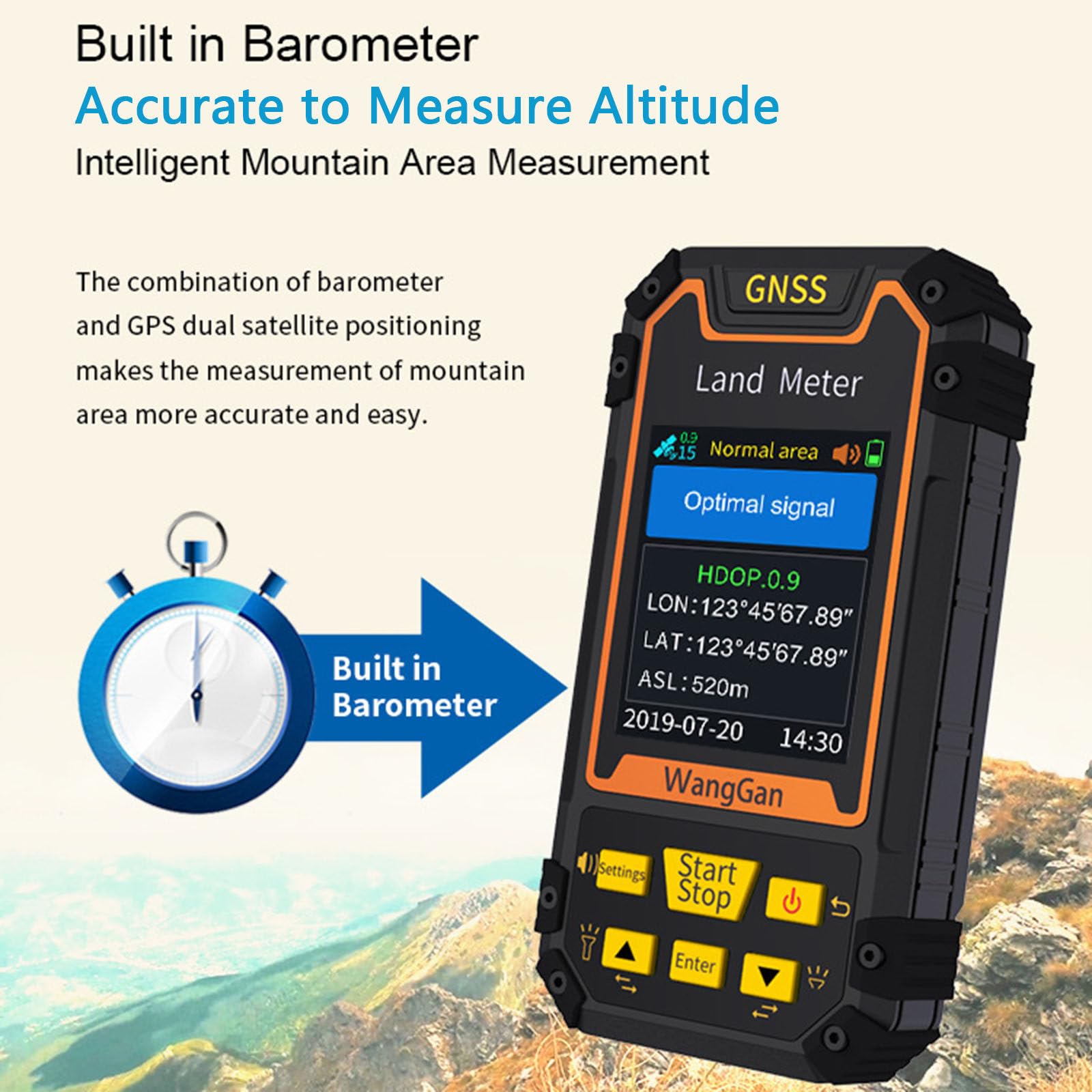 Attrezzatura per Rilevamento GPS Portatile, Macchina Topografica S4 Ricevitore GNSS, Schermo a Colori 2,4, Strumento di Indagine Portatile IP67 per L'agricoltura