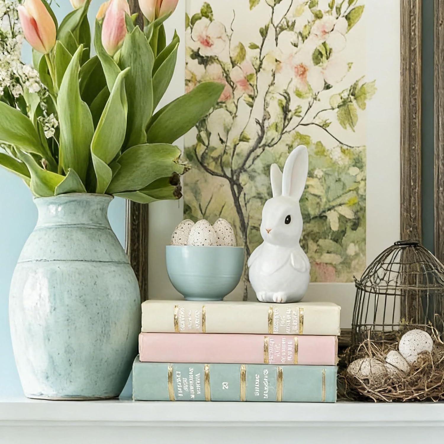 Decorative Bookends Coffee Table Books - Resin Fake Book Shelf Decor Home Decor Bookends Decorative Faux Book for Living Room Bedroom Bookshelf Office Gift 5.5 x 4.5 x 7.5 Inch DiliComing