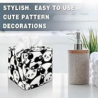 Vista 26 de Tissue Box Cover Square Decorative Tissue Box Holder Cute Funny Cube Tissue Case Cover-Alpaca Tissue Box Cover