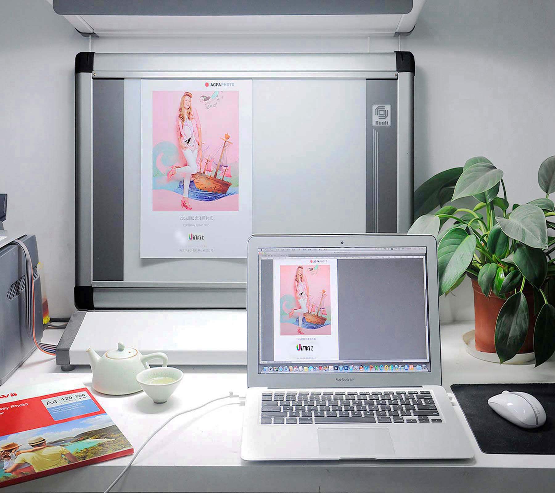 A4 gruby papier fotograficzny 300 g/m² – 400 arkuszy wysoce błyszczący superbiały papier atramentowy do druku atramentowego Hartwii