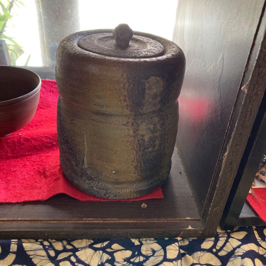 キッチン用品 備前窯変水差し建水茶道具