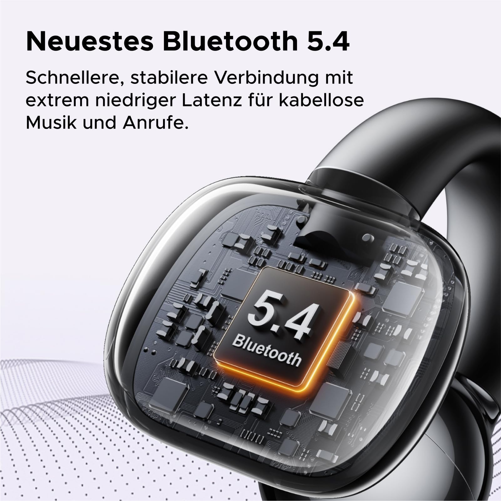 UGREEN HiTune S3 Bluetooth 5.4 Kopfhörer, Open-Ear-Clip Kabellose Kopfhörer mit 5,2g Lightweight, ENC Noise Cancelling für Anrufe, Deep Bass, 30h Playtime, USB-C Schnellaufladen und IPX5 Wasserdicht