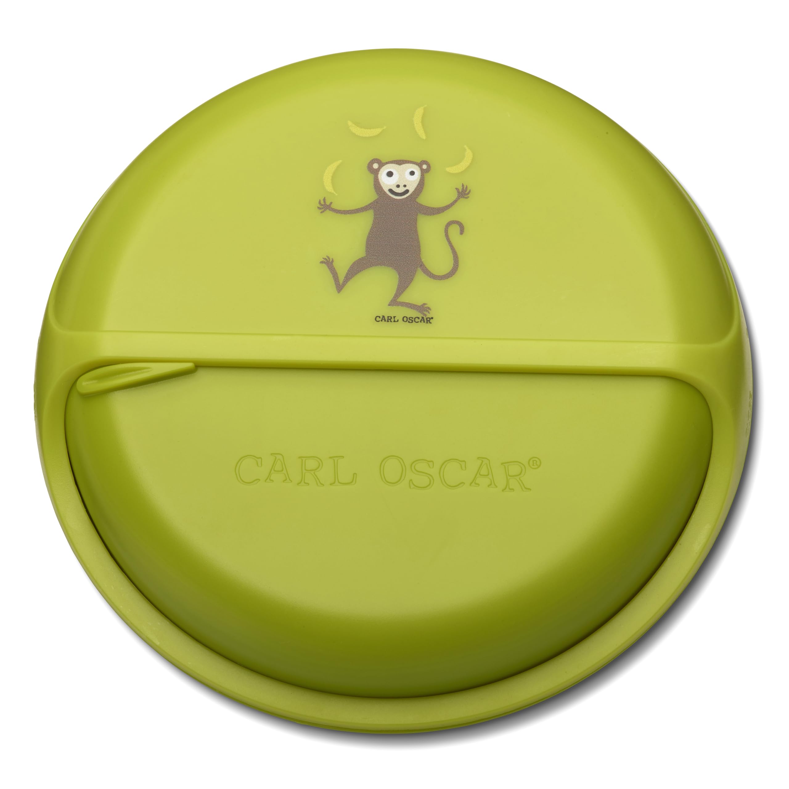 Boîte à goûter anti-écrasement Carl Oscar en plastique vert pour protéger vos collations
