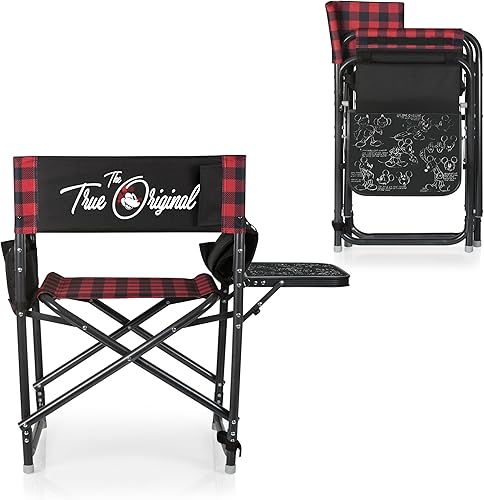Miniatura 6 de PICNIC TIME Disney Mickey Mouse - Silla de directores para exteriores con mesa auxiliar, silla de playa para adultos, silla de campamento con mesa,