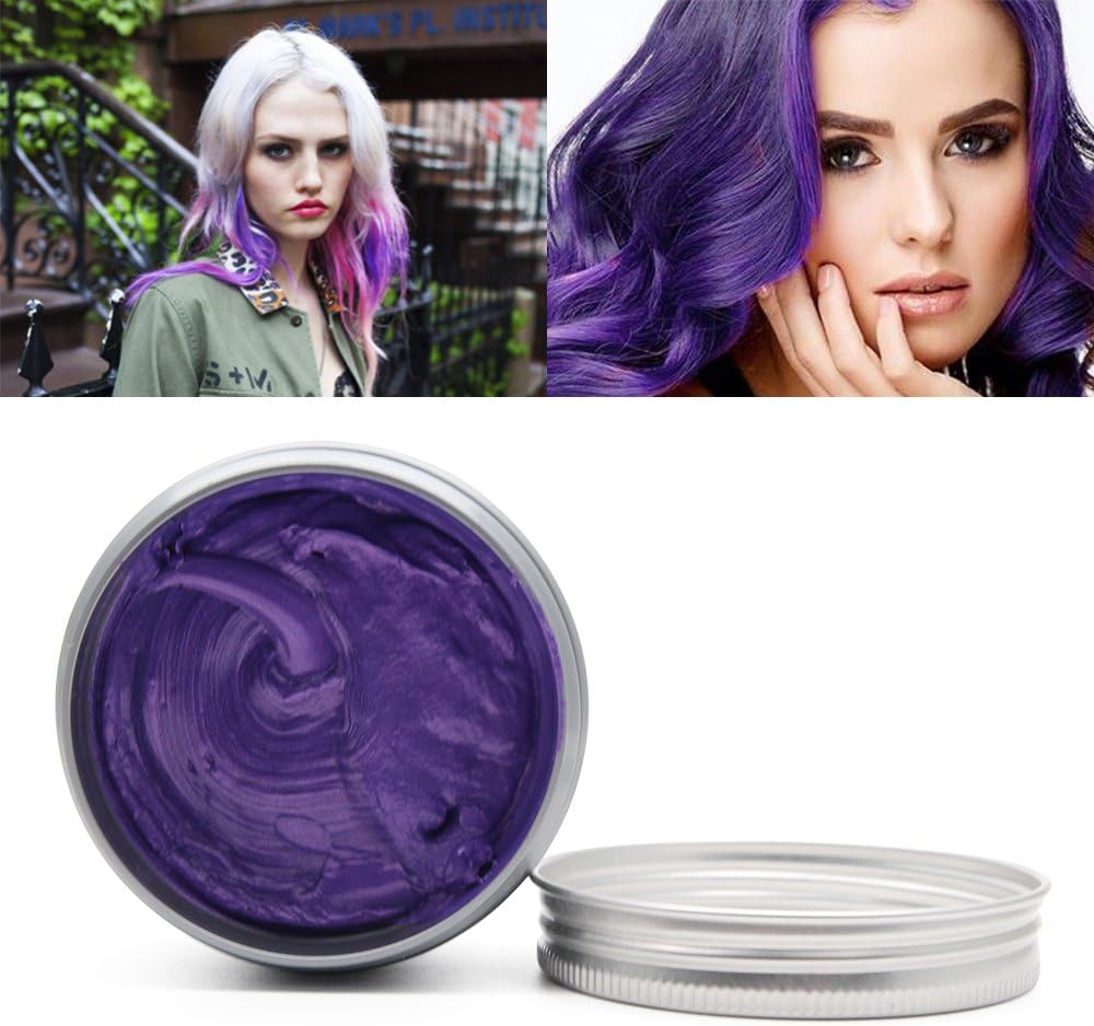 SAISZE Color Molding-Making Hair Wax for Man and Woman,4.23 oz (Purple)