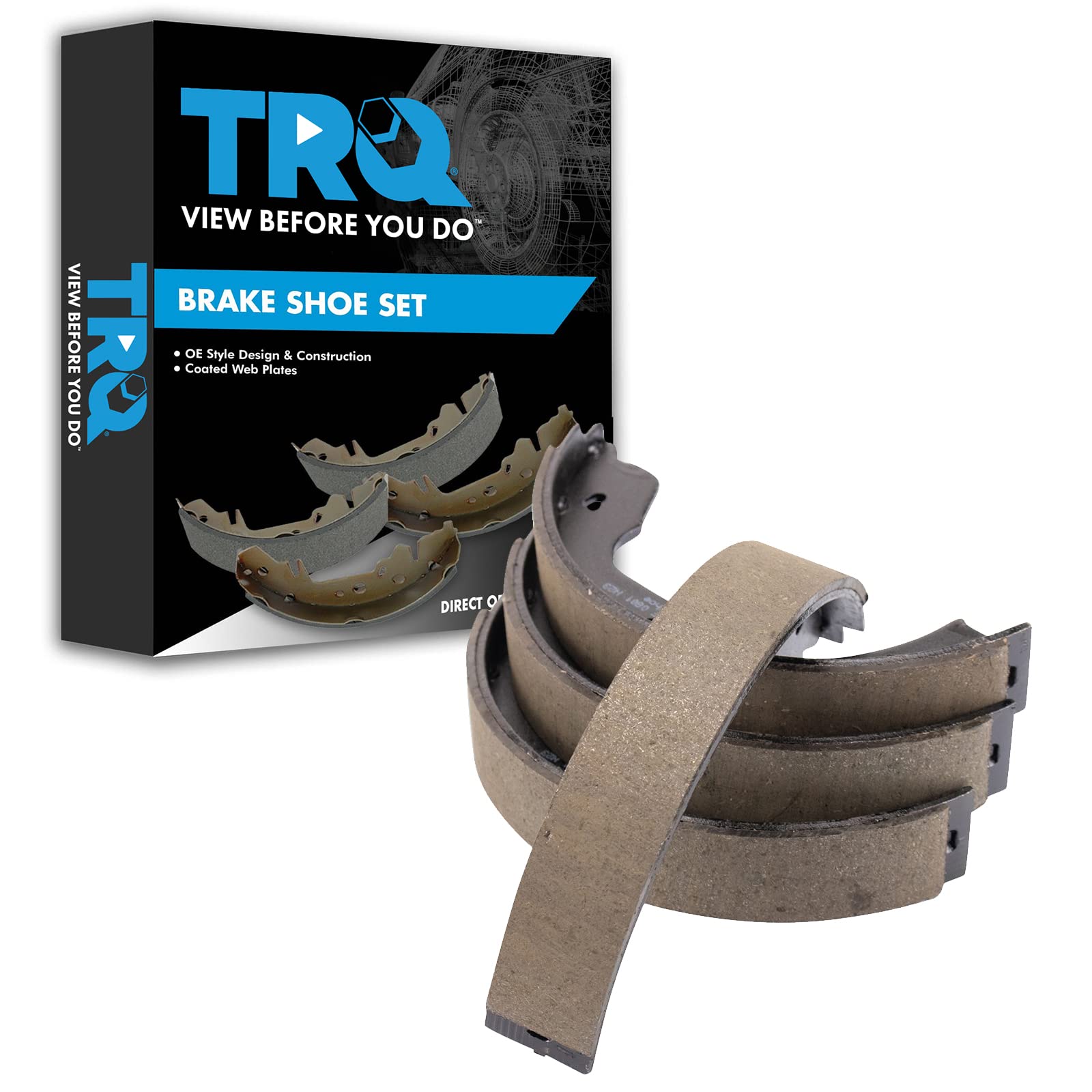 TRQ Parking Brake Shoe Set
