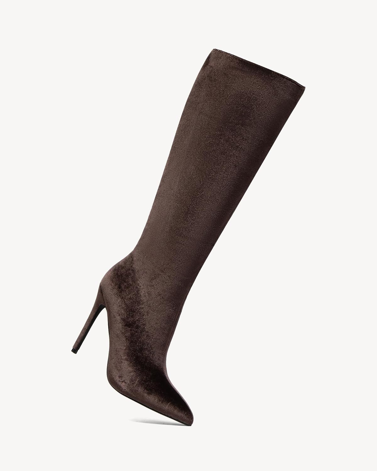 NEWBELLA Women's Suede Knee-High Boots - Sleek Design Stiletto Heel Boots for Daily Wear, Halloween, Christmas - Image 5