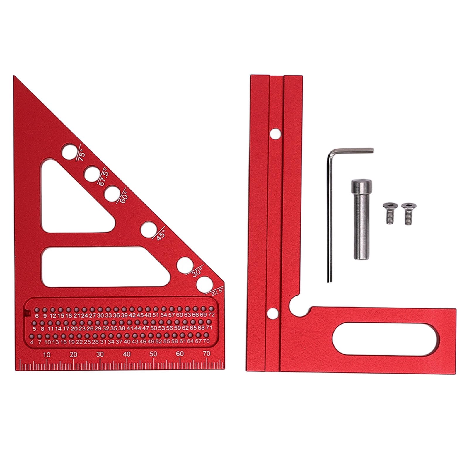 Miter Triangle Ruler,Multifunctional Measuring,Slim Lightweight Woodworking Square Protractor,3D Multi