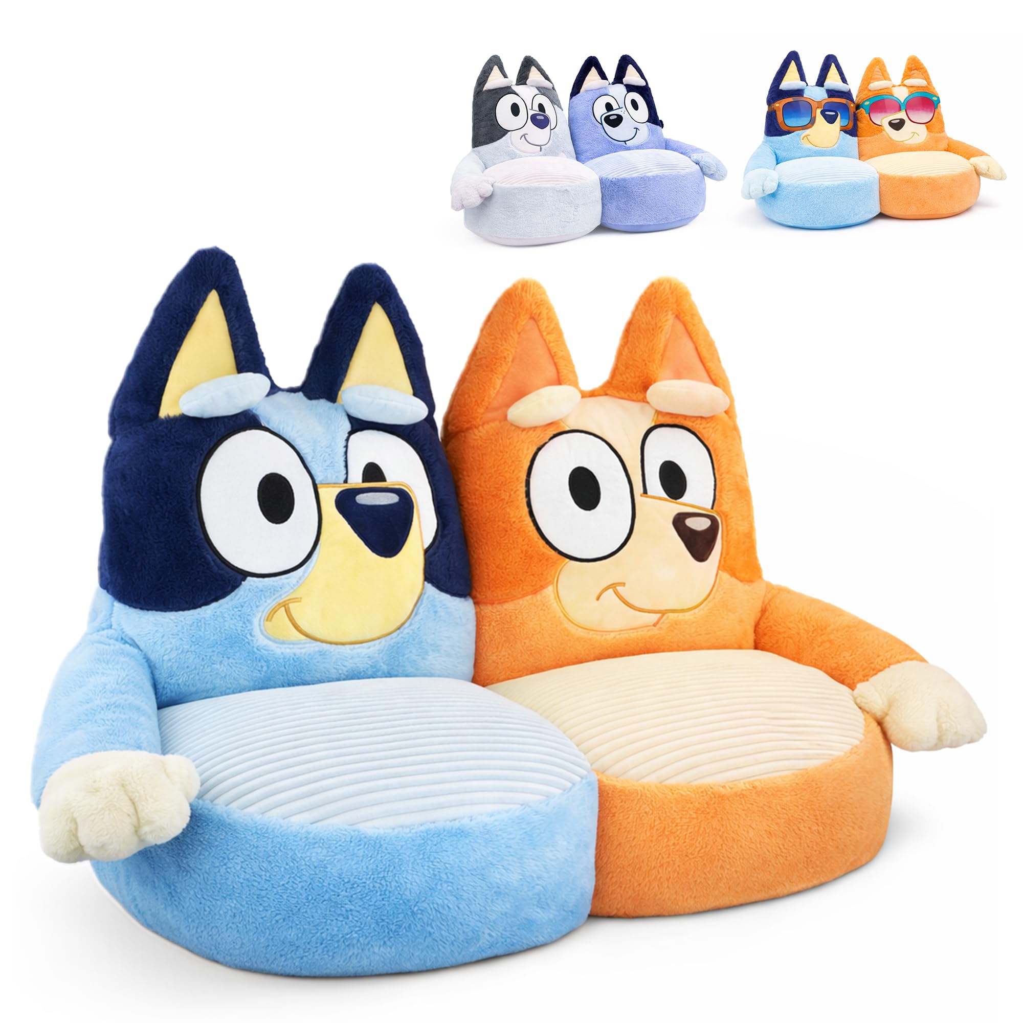 Bluey Kids Plush Sofa Chair – Soft Toddler Seat for Boys & Girls – Large Comfy Character Style Chair for Playroom, Bedroom & Living Room – Lightweight & Cosy — image 1