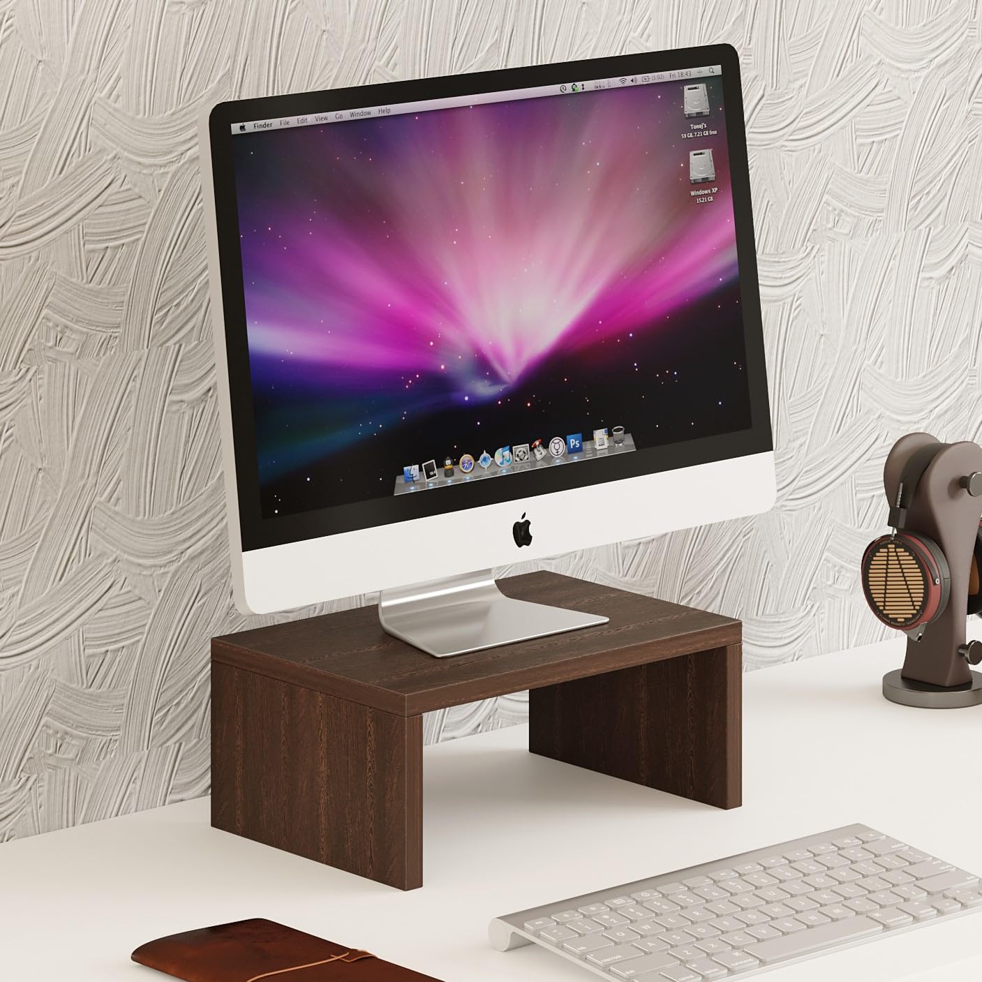 BLUEWUD Norel Monitor Computer PC Screen Height Riser Stand Gaming Desk for Table Home & Office for Living Room Home Furniture (Wenge) (B0DDXJ7C4K) Amazon Price History, Amazon Price Tracker