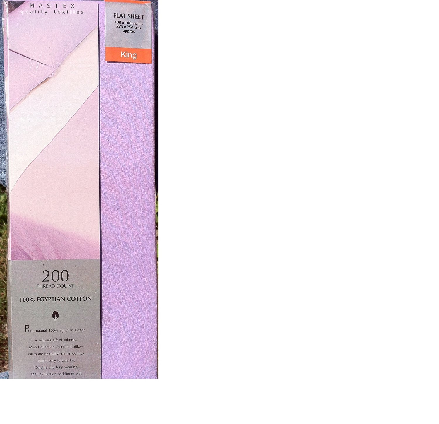 Mastex Poly Cotton DOUBLE Fitted Valence sheet, Lilac, Percale, frill 14 Inch with Gathering only, Not Platform Double Fitted Valence Sheet (137 cm x 193 cm + 36 Deep)