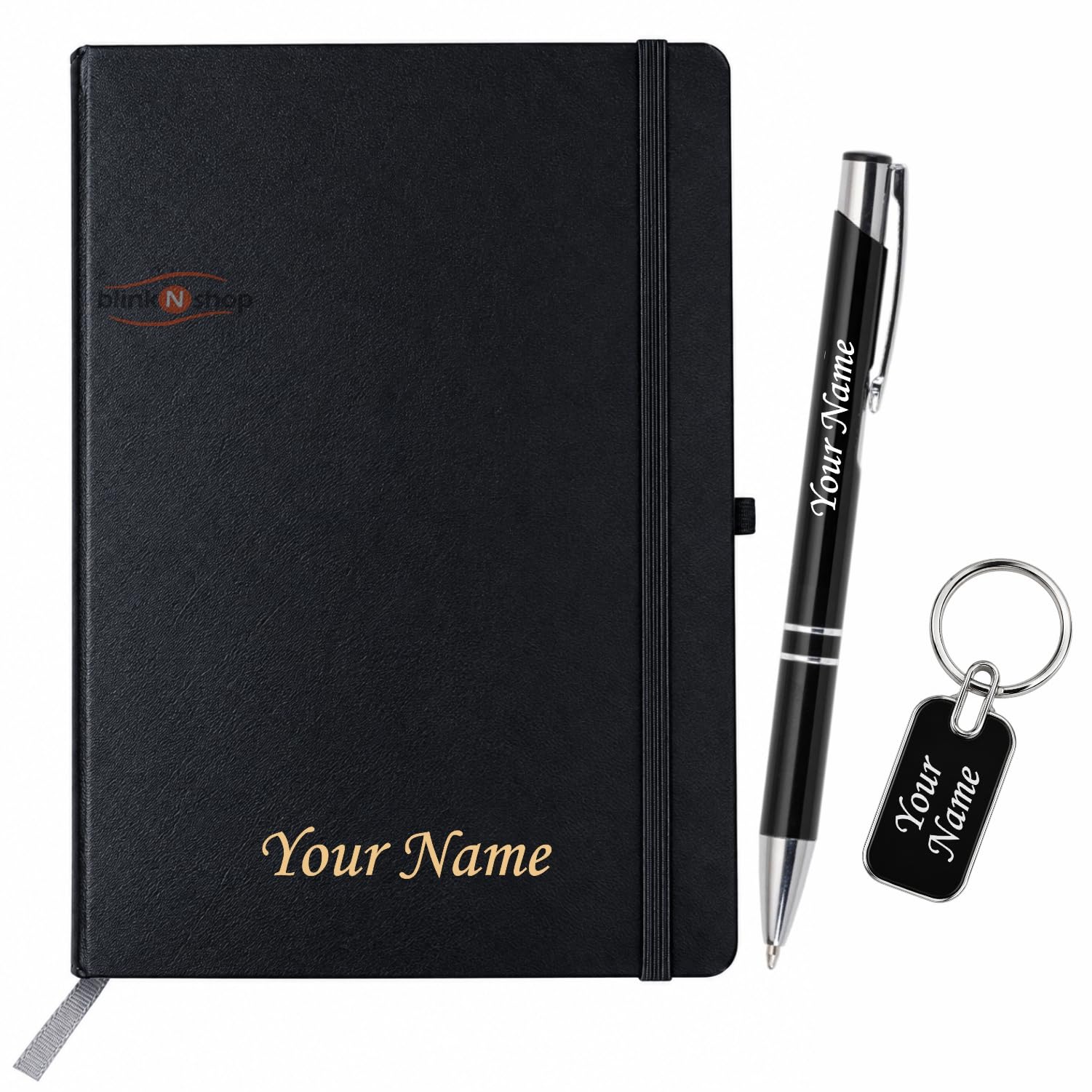 Personalized Diary Set with Pen & Keychain -6 Personalized Diary Set with Pen & Keychain -6