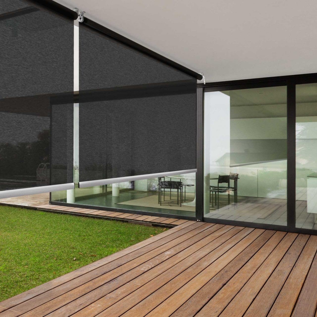 Monsoon Roller Blinds. Waterproof Outdoor Screen Blinds for Windows & Balcony. UV Protection Weather Shield Rain & Sun Protection. Click Customize Now to add Your Dimensions & preferences : Amazon.in: Home &