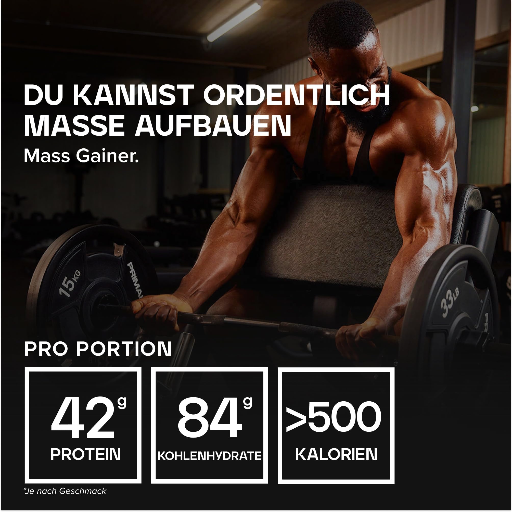 Bulk Komplett-Mass Gainer | Vanille | 16 Portionen | 42g Protein pro Portion | 84g Kohlenhydrate | 500 kcal pro Portion | Kalorienreicher Gainer | Unterstützt Muskelaufbau und -erhalt | 16 Portionen, 42 g Protein pro Portion, 500 kcal, hochkalorische Gewi