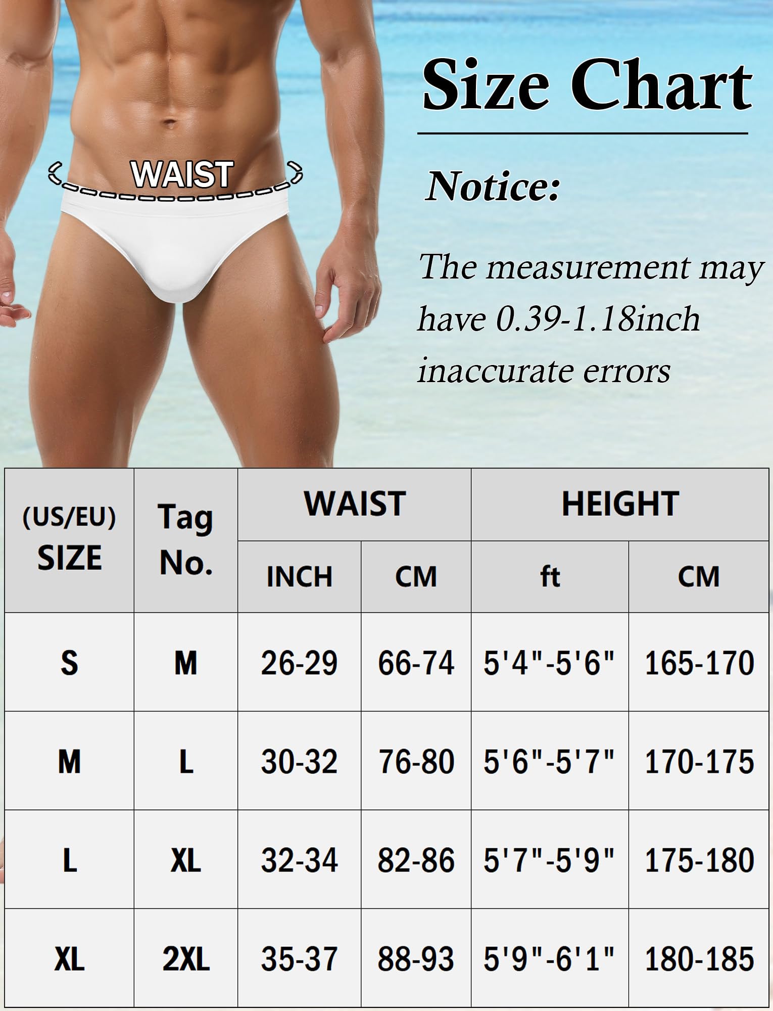 AIEOE Slip de Bain Homme Basse Taille avec Plaquettes Amovible et Cordon Ajust Short Natation Plage Piscine