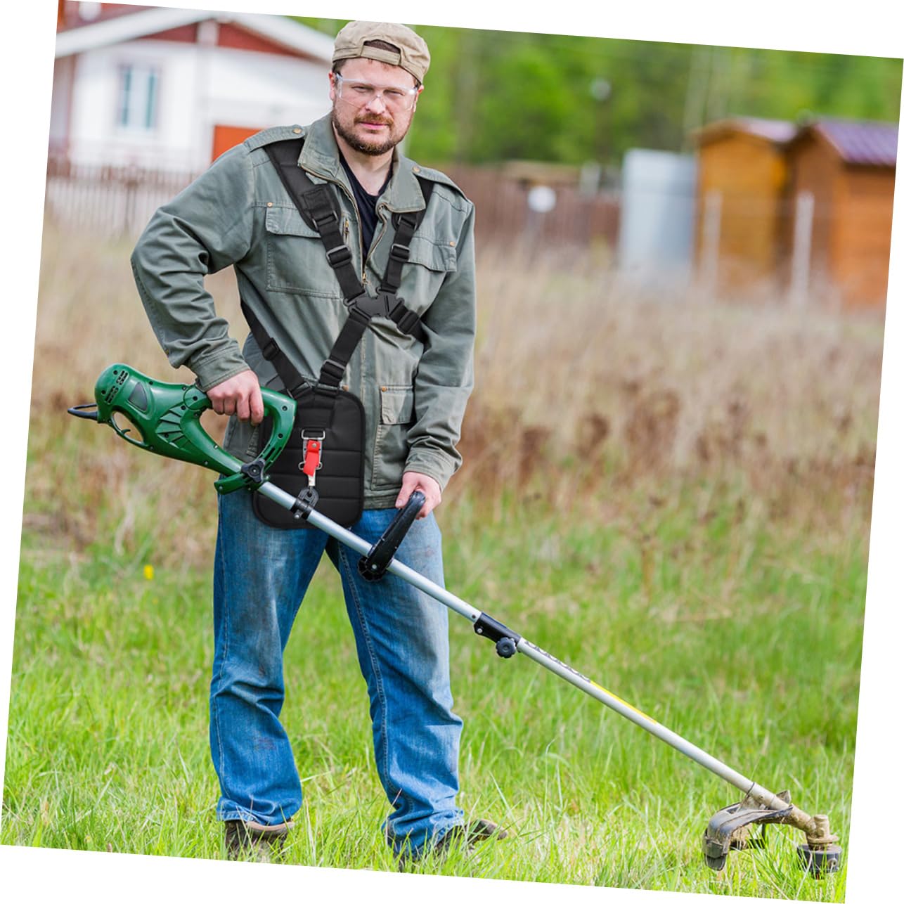 HEMOTON 2pezzi Cinghia per Decespugliatore con Imbracatura Padded per Comfort Ottimale del Accessorio Professionale per Giardinaggio e Manutenzione del
