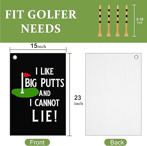 Miniatura 10 de Swooflia Toalla de golf con clip para bolsas de palos de golf para hombres y mujeres, accesorios de golfistas, regalos divertidos para encontrar